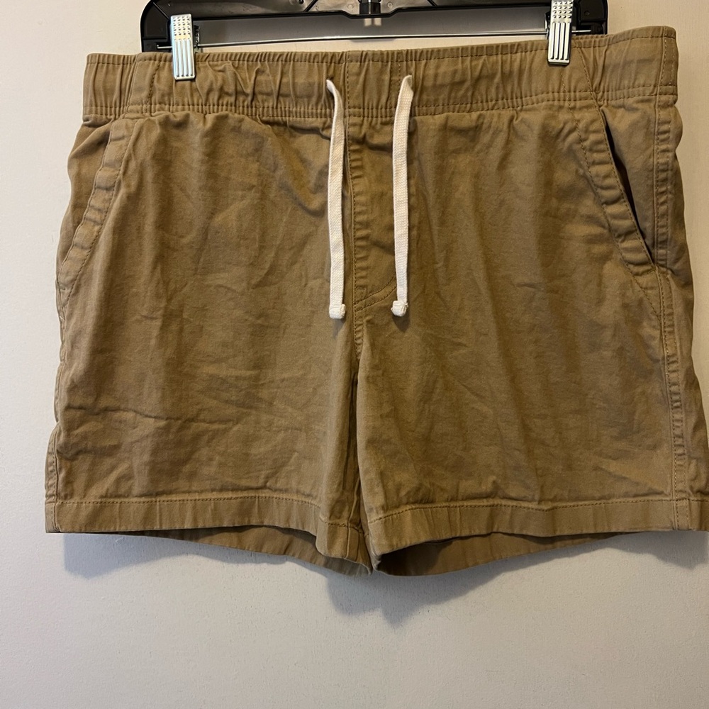 IRON CO ,Men's Athletic Tan Shorts with Drawstring, Size: L(36)